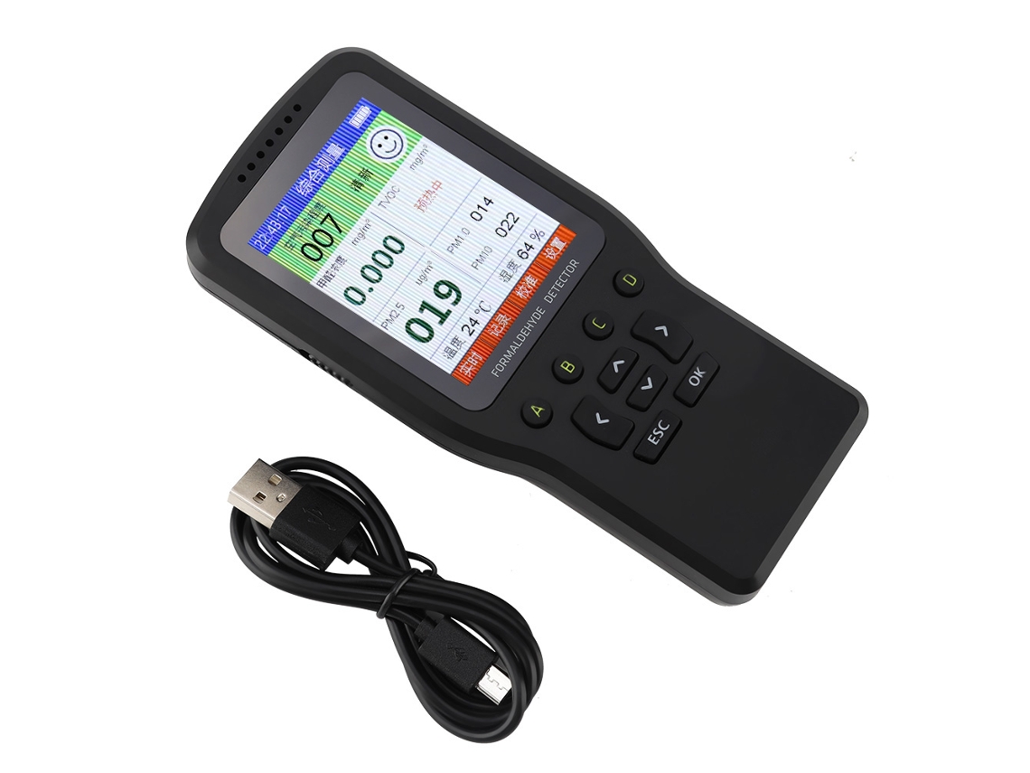 Monitor Laxiscreed De Ar Interior Com Detector De Formaldeído E Partículas Pm2.5 Para Casa