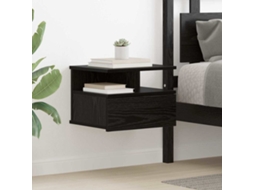 Vidaxl Criado-mudo Flutuante Carvalho Preto 40 X 31 X 28 Cm