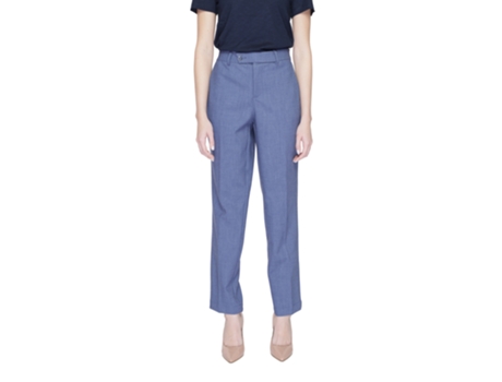 Calças De Mulher Street One Chino Belt Flap Azul (w36 L30)