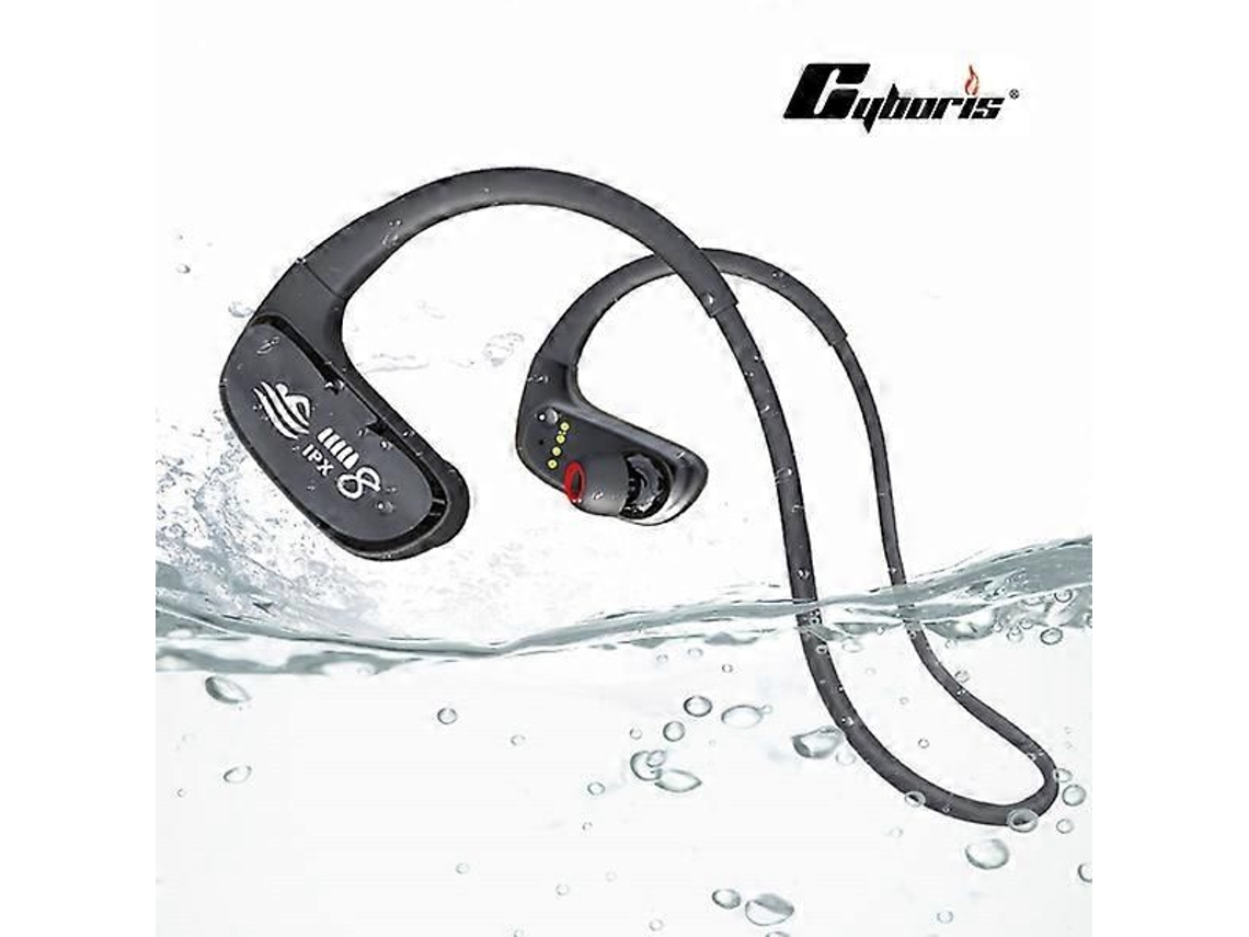 Fone de Ouvido Estéreo Sem Fio Cyboris Ipx8 À Prova D'água, Bluetooth, para Esportes, com Cartão de Memória de 16 Gb. TAISHENGDA