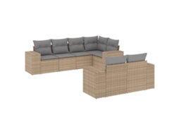Garden Sofa Set, Garden Sofa Sets Vidaxl Bege Rattan / Vime (n/a)