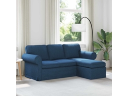 Vidaxl Sofá Azul 195 X 138 X 80 Cm Tecido