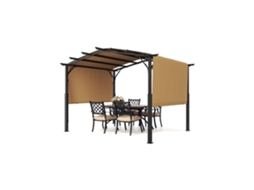 Pérgola De Jardim 3x3m Com Teto Ajustável E Estrutura Metálica Resistente Tekmaquinas