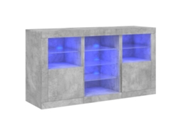 Sideboard, Sideboards Vidaxl Cinzeto Madeira Processada (n/a)