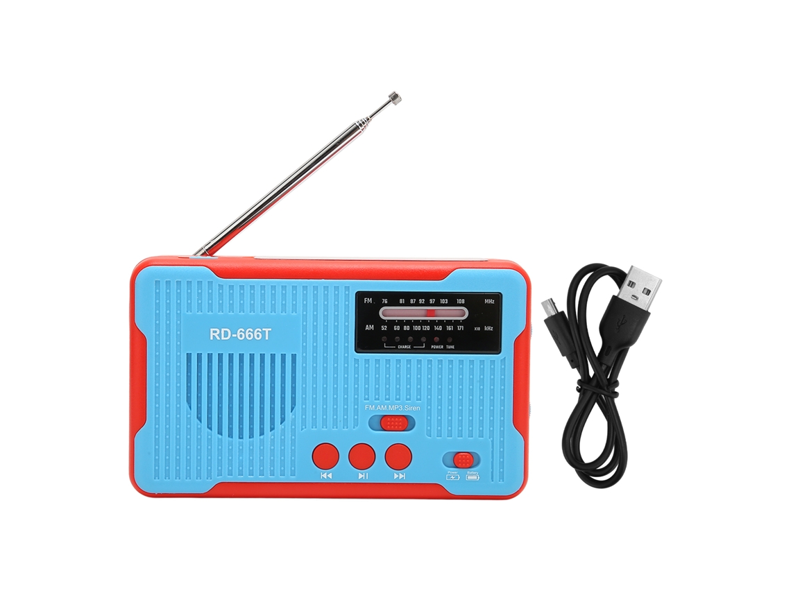 Rádio de Geração de Energia Solar EOOCOO com iluminação multifuncional