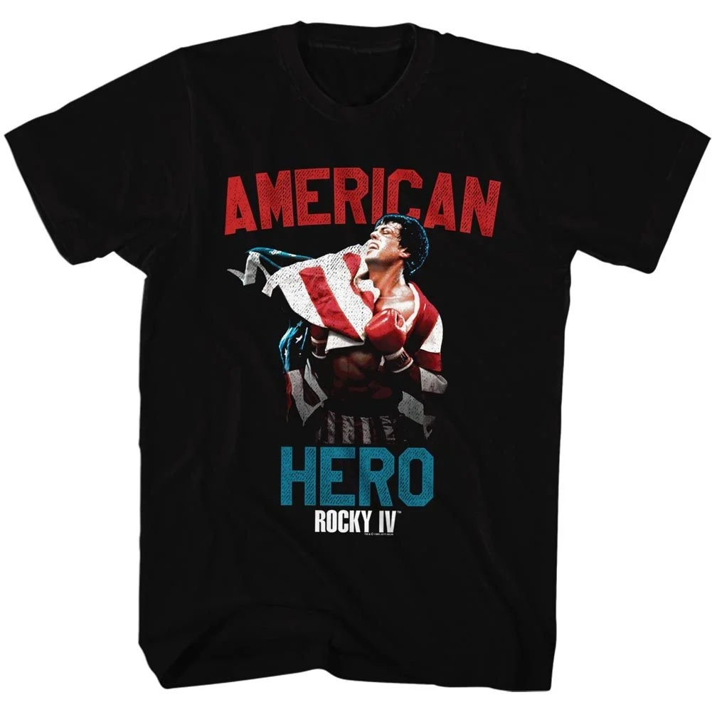 Rockinstone Rocky Movie Hero Black Adult T-shirt Size:xxxl