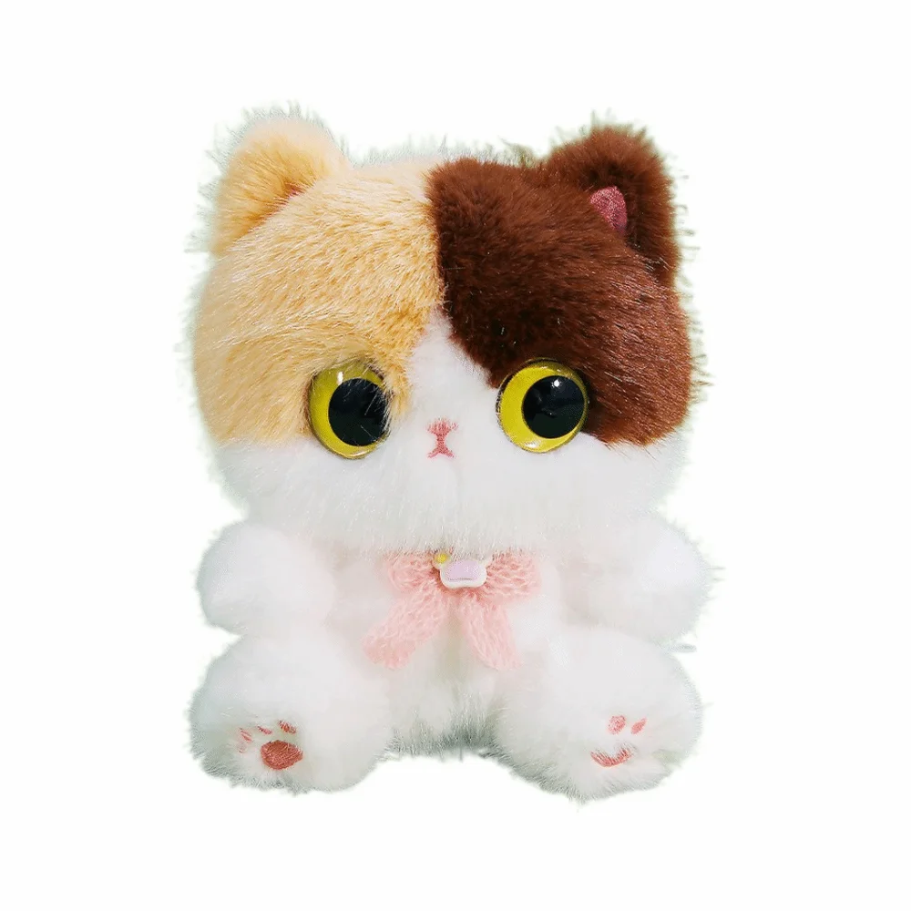 (gato Tricolor De 17 Cm) Brinquedo De Pelúcia Gatinho, Confortável E Fofinho, Presente De Aniversário