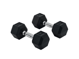 Pares Halteres 2x8kg Conexão Hexagonal Preto Prata