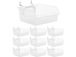 Organizador De Painel Perfurado Amosfun Com 10 Unidades, Ganchos, Caixas De Armazenamento Resistentes E À Prova D Água