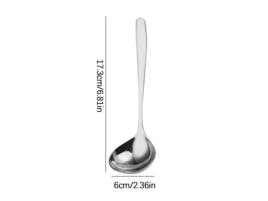 Conjunto De Colheres De Sopa Redondas Em Aço Inox - Colheres De Jantar Com Polimento Espelhado Para Restaurante