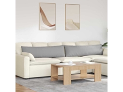 Vidaxl Travesseiros De Sofá 2 Unid. Tecido Cinza Nuvem 145 X 40 Cm