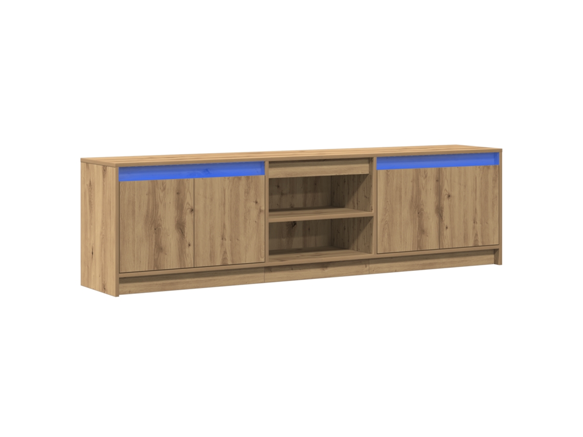 Conjunto 1 Unidade De Tv Montada Na Parede Vidaxl Castanho Derivados De Madeira (180 X 34 X 50 Cm)