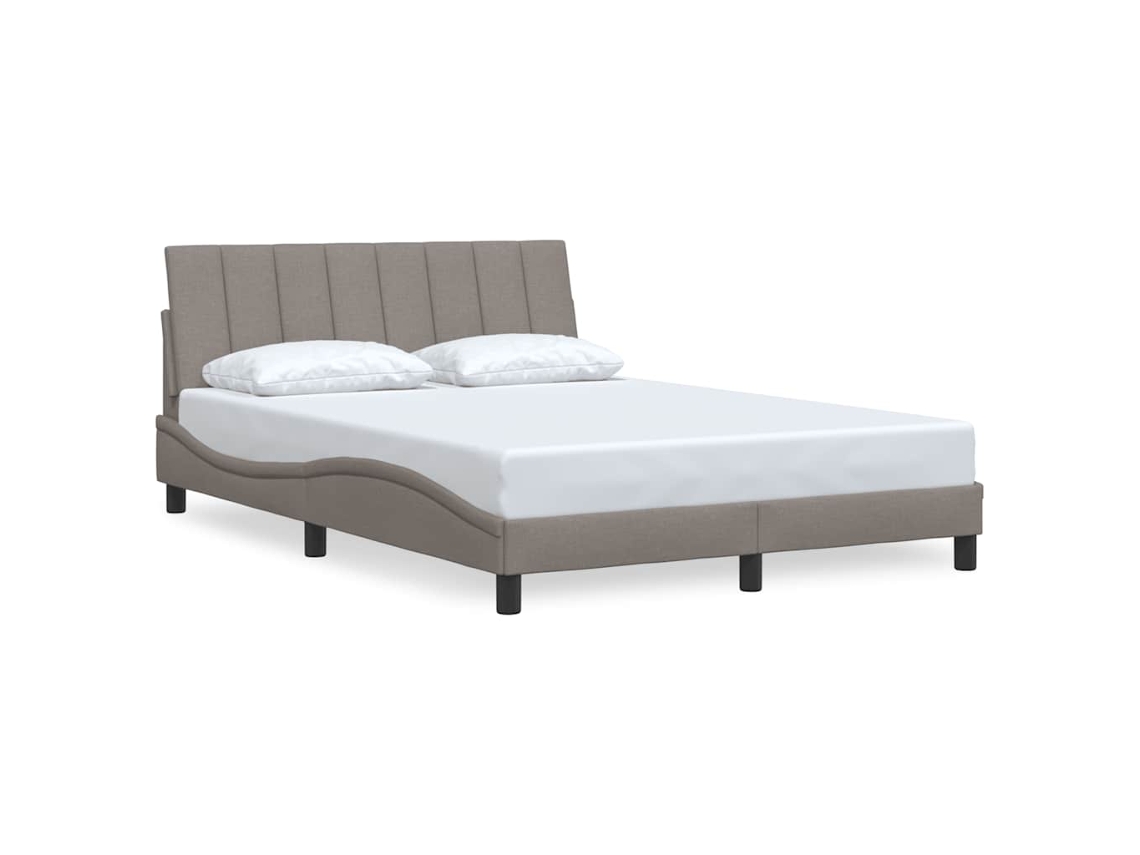 Bed Frame, Bed Frames Vidaxl Cinzento-acastanhado Tecido (120 X 200 Cm)