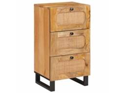 Vidaxl Buffet Castanho 40 X 33 X 75 Cm Madeira De Manga Maciça