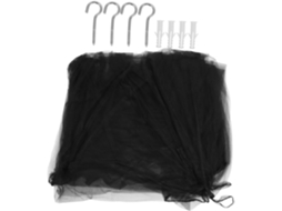 Mosquiteiro Quadrado Grande Para Cama, Cortina Elegante E Prática Para Decoração De Quarto, Preta, Para Casa E Camping