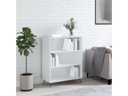 Vidaxl Estante 69,5x32,5x90 Cm Derivados De Madeira Branco Brilhante