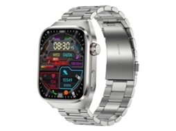 Smartwatch TK16 com pulseira de aço e tela LCD de 2,04 polegadas que permite monitorar sua saúde. Ly Ebike