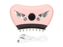 Massageador Elétrico Gua Sha Com 16 Engrenagens De Vibração, Compressa Quente, Escova De Massagem Para Raspagem De Pele, Rosa