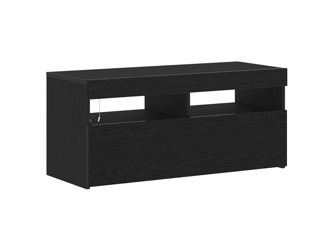 Conjunto 1 Gabinete Para Tv Vidaxl Preto Derivados De Madeira (90 X 35 X 40 Cm)