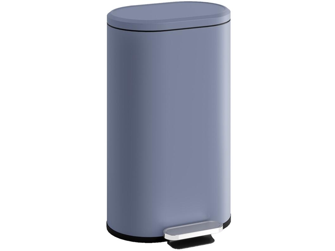 Cesto De Lixo 30l, Pedal Metálico, Recipiente Interno Removível, Tampa Soft Close, Cinza Bga Store