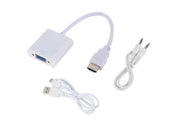 Lurelia Cabo Adaptador Hdmi Para Vga, Com Áudio, Com Alimentação