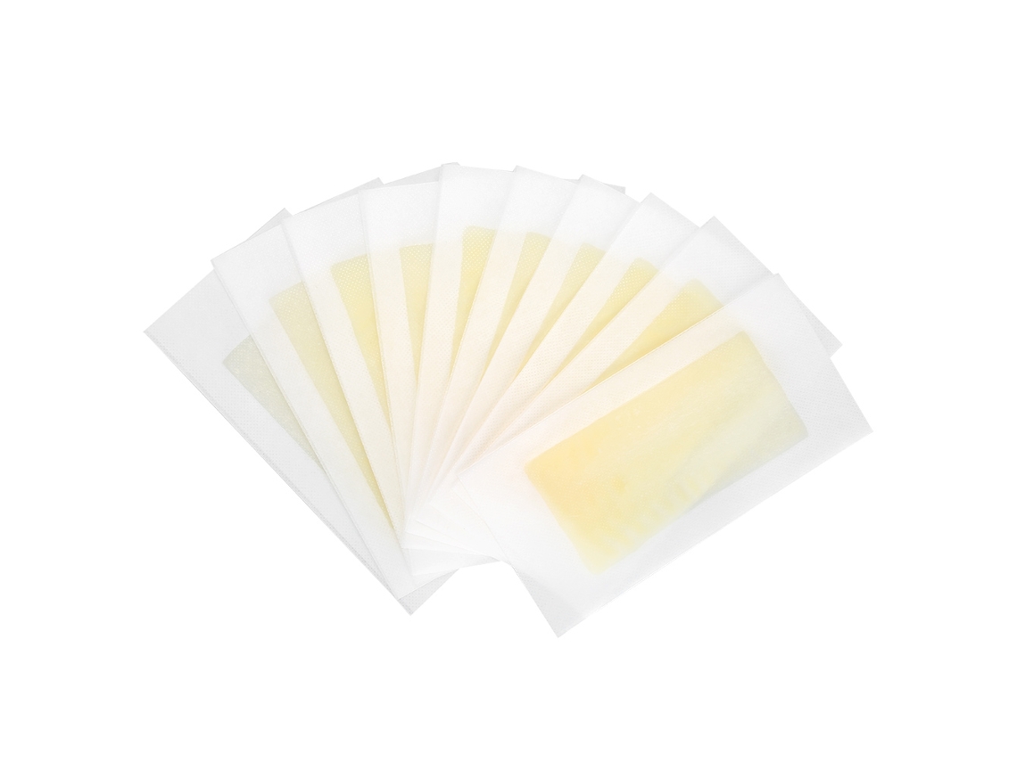 10 Pcs Papéis De Cera Depilatória Para Remoção De Cabelo Nas Pernas, Corpo E Rosto (amarelo)