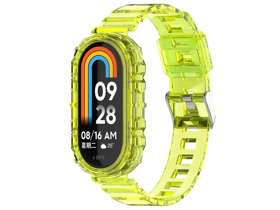 Pulseira De Silicone Transparente Integrada Para Xiaomi Mi Band 8