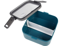 Marmita Bento Alipis Para Micro Ondas, Design Quadrado Em Plástico E Capacidade Moderada, Recipiente À Prova De