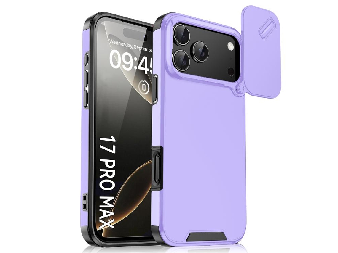 Capa Para Iphone 17 Pro Com Proteção Deslizante Contra Câmera Em Tpu Pc