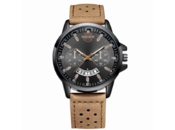 Relógio masculino Hannah Martin, à prova d'água, moderno, casual, pulseira ajustável, 6011z cáqui