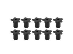 Conector Parede Cabo Satélite Silicone 16mm Preto