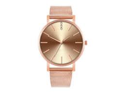 Relógio de Moda para Homens e Mulheres com Pulseira de Malha Dial Redondo Quartzo para Namorados