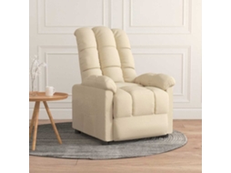 Vidaxl Poltrona Reclinável Tecido Cor Creme