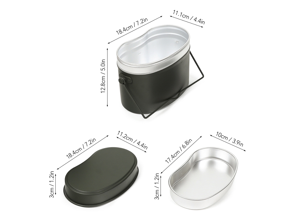 Kit de Canteiro Militar 1.5l para Camping e Picnic