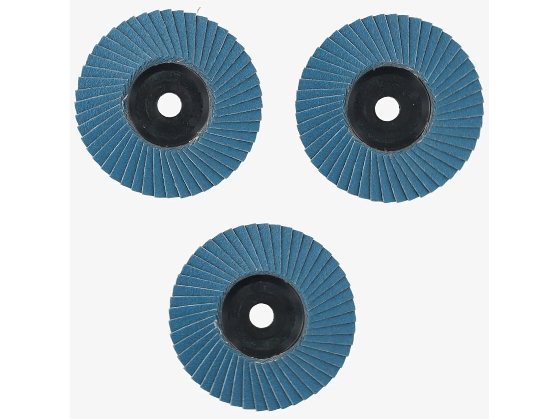 Conjunto De 3 Discos Lixa Planos 75mm Polegadas Para Corte Madeira, Em Aço Carbono, Para Esmerilhadeira Angular