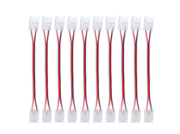 10 conectores de fita LED COB 2pin, plástico, 10mm, extensão | S/MARCA
