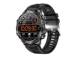 Smartwatch Ak75 Lanterna Bluetooth Chamadas Bateria de Longa Duração para Uso Externo Bestvite (preto)
