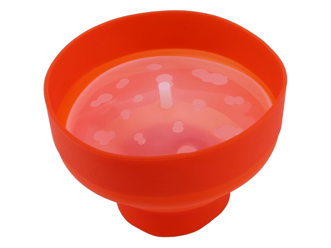 Máquina De Pipoca De Silicone Para Micro Ondas, Dobrável, Vermelha, Utensílio De Cozinha Simples, Balde De Pipoca Caseiro, Tigela Com Tampa Aquaforge