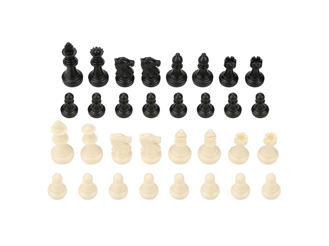 Rebe-piezas De Ajedrez Estándar Internacional 32 Reemplazo Torneo De Ajedrez Piezas De Plástico Negro Y Blanco