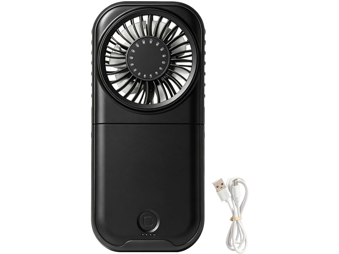 Ventilador Portátil Recarregável Com Clipe, 100 Velocidades, Controle