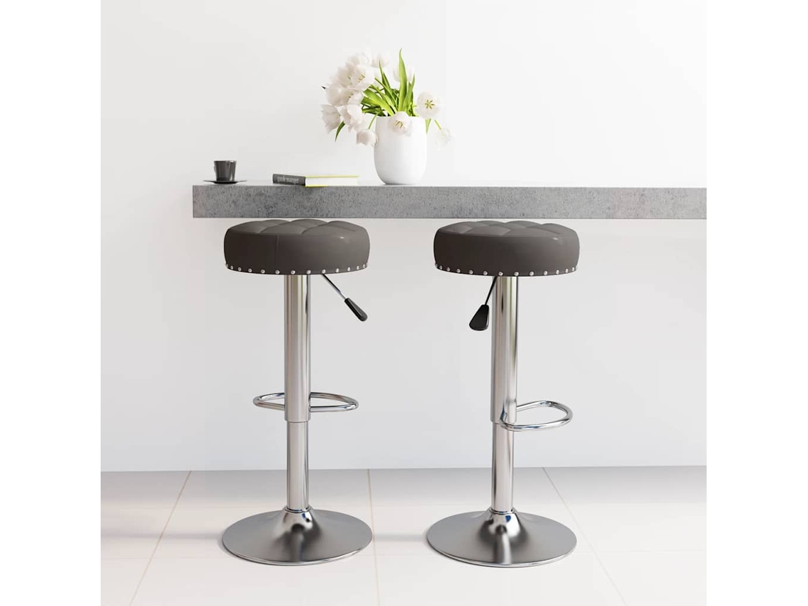 Vidaxl Bancos de Bar 2 Pcs Tecido Preto