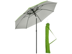 Proteção UV30 para parasol, inclinável, com 8 hastes de aço, sacola, verde S/MARCA