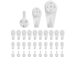 Ganchos De Parede 30 Peças, Para Molduras, Kit Pendurar Quadros, Pregos Na Parede -aquaforge