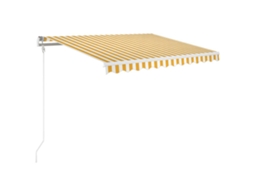 Toldo retrátil automático VIDAXL amarelo e branco (350x250 cm)