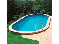 Piscina Semi-Enterrada GRE Ovalada Desmontável 500x300x150 cm