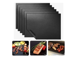 Kk Conjunto de 9 Tapetes Antiaderentes para Grelha, Forno e Assar, 40x33 Preto AQUAFORGE