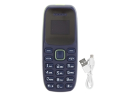 Mali telefone 2g Desbloqueado para Idosos Mini Dual Sim Botões Grandes Bluetooth Mp3 0.66 Polegada Azul