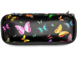 Amplo espaço de armazenamento em formato borboleta, ideal para escola, escrivaninha, adultos, meninas e meninos.