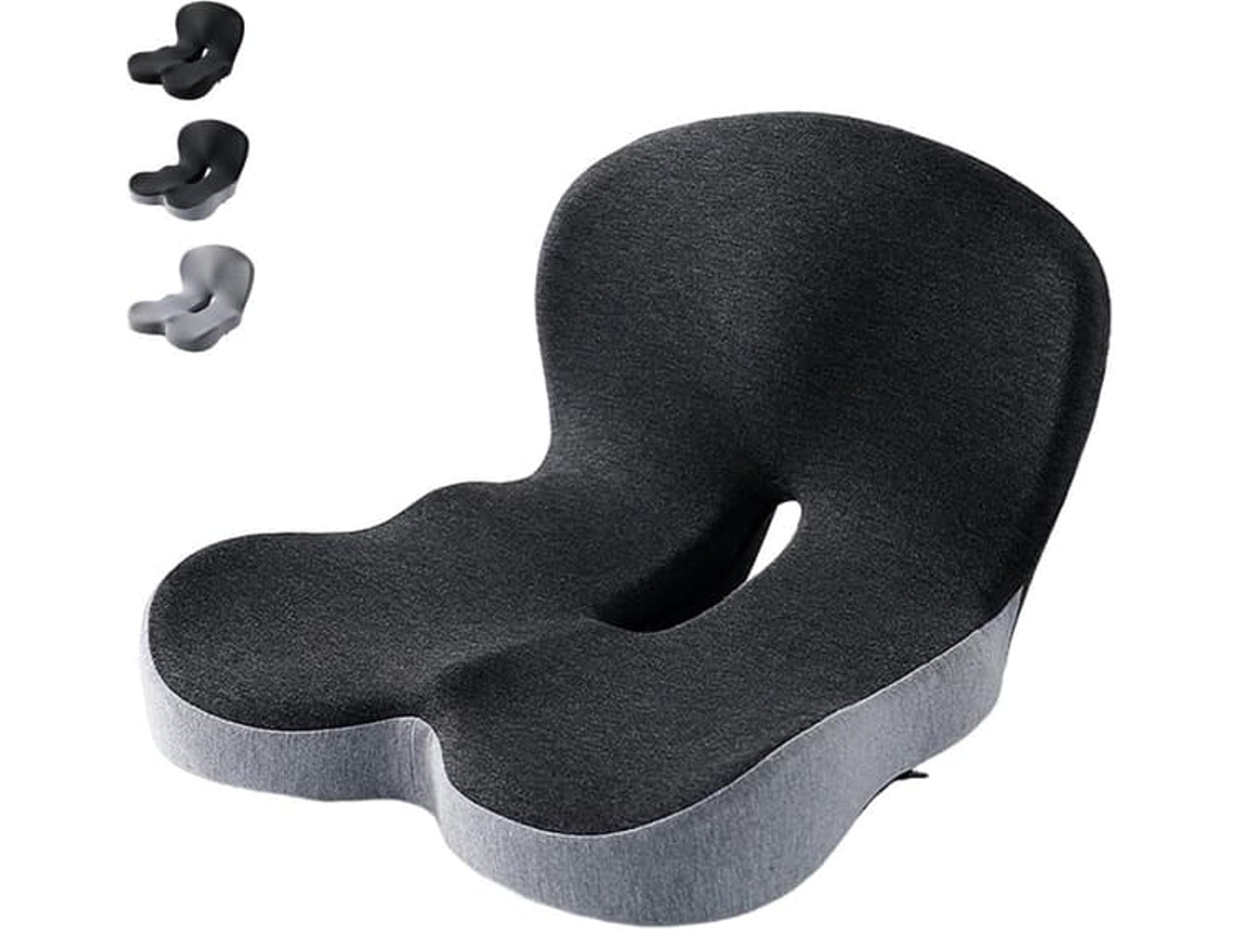 Almofada Ergonômica Para Assento Em Espuma Viscoelástica, Almofada Em Formato De L Com Suporte Lombar E Proteção Para O Cóccix