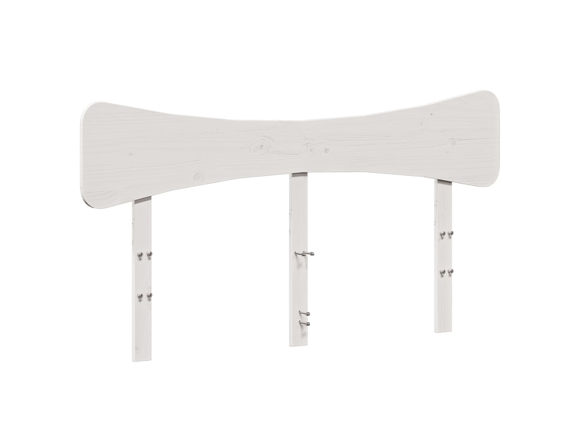 Cabeceira 140 Cm Madeira de Pinho Maciça Branco MAISON EXCLUSIVE